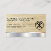 建築 |木目 |ハンマーと爪、 ネイル 名刺 (正面)