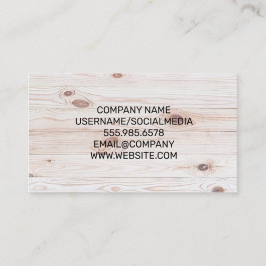 建築 |木製ボード | 絵を描 名刺 (裏面)