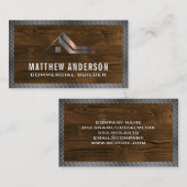 建築 |金属メッキされた木材 名刺 (正面/裏面)