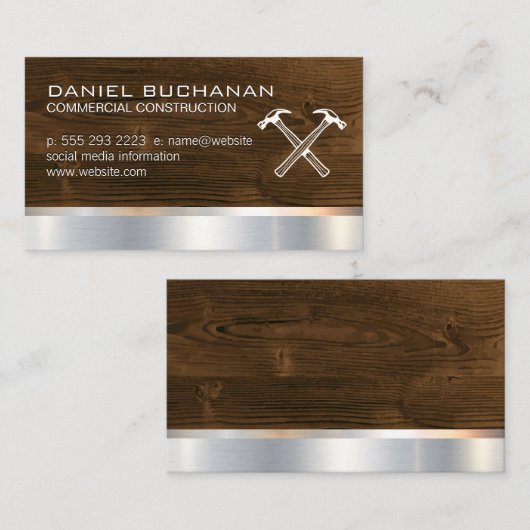 建築 |金属（木材） |ハンマー 名刺 (正面/裏面)