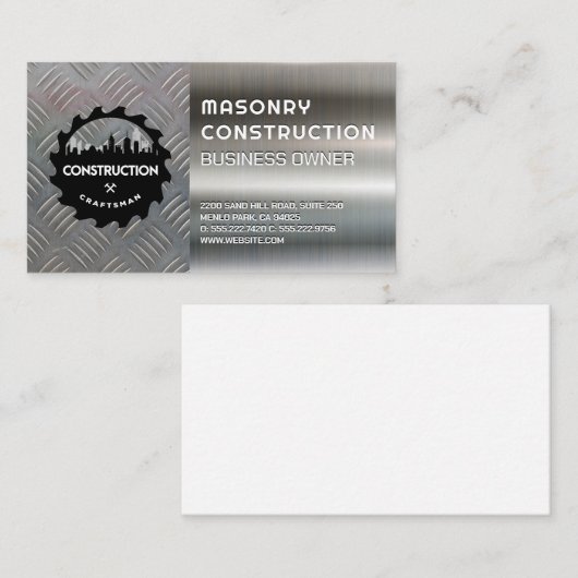 建築 |金属 |鉄鋼 名刺 (正面/裏面)