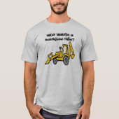 建築_clip art_backhoe，バックハンドを探している人… tシャツ (正面)