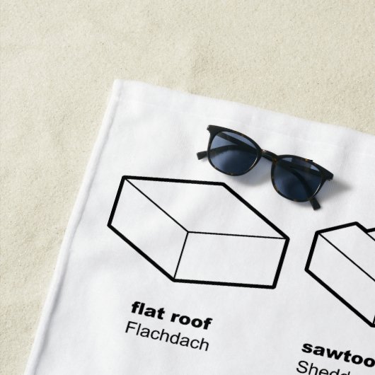 建築(EN/DE) ビーチタオル (インサイチュ)