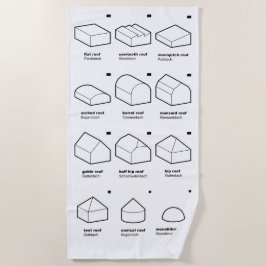 建築(EN/DE) ビーチタオル