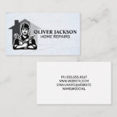 建築 | Handyman Repairmanロゴ 名刺 (正面/裏面)