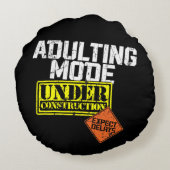 建築A不倫モードおもしろい ラウンドクッション (裏面)