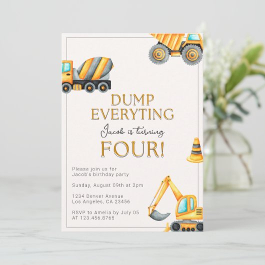 建築Dump Everything 4th Birthday 招待状 (スタンド正面)