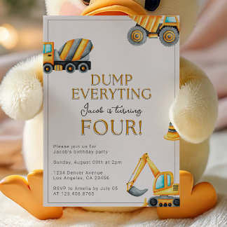 建築Dump Everything 4th Birthday 招待状