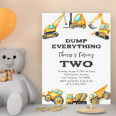 建築Dump Everything Truck 2nd誕生日 招待状