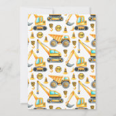 建築Dump Everything Truck 4th誕生日 招待状 (裏面)