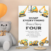 建築Dump Everything Truck 4th誕生日 招待状