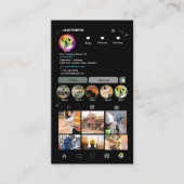 建築Instagram Sage Green QRコード 名刺 (正面)