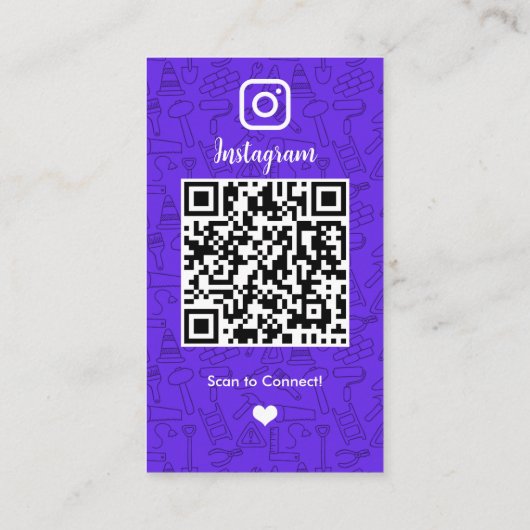 建築Instagram Violet QRコード 名刺 (裏面)