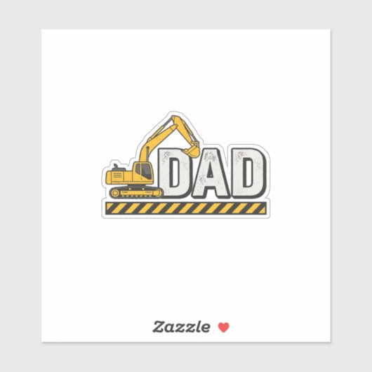 建設お父さん掘削機ビンテージTシャツデザイン_1 シール (シート)