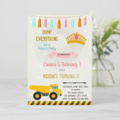 建設とプリンセスの共同パーティー招待状 招待状 (スタンド正面)