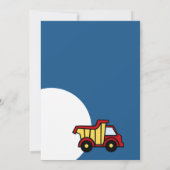建設のおもしろダンプトラック 招待状 (裏面)