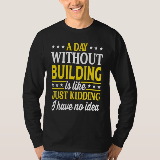 建設のない日 建設 Tシャツ (正面)