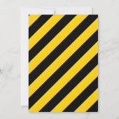 建設の誕生日パーティーテーマの誕生日 招待状 (裏面)