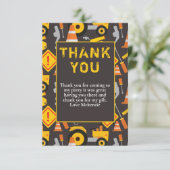 建設の誕生日パーティー サンキューカード (スタンド正面)