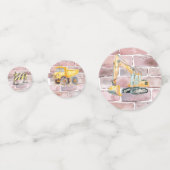 建設をテーマにした子供の誕生日 コンフェッティ (正面)