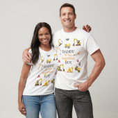 建設イエローテーマの男の子の誕生日パーティーのパパ Tシャツ (ユニセックス)