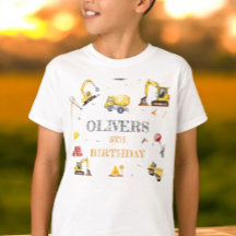 建設イエローテーマの男の子の誕生日パーティー 