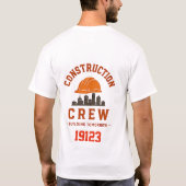 👷 建設クルー ヴィンテージ コントラクター 👷 Tシャツ (裏面)