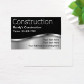 建設クールなメタリックの名刺 (デスク)