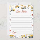 建設タイムカプセル ノート メッセージ カード (正面)