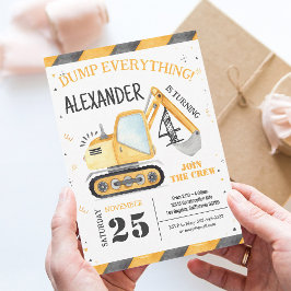 建設ダンプカー パーティー 招待状