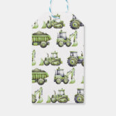 建設ダンプトラックショベル 1歳の誕生日 ギフトタグ (裏面)