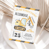 建設ダンプトラックパーティー 招待状