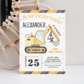 建設ダンプトラックパーティー 招待状