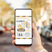 建設ダンプトラックパーティー 招待状