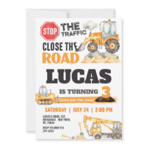 建設ダンプトラック子供の誕生日パーティー