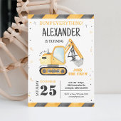 建設ダンプトラック少年誕生日招待状 招待状