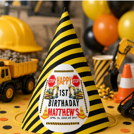 建設ダンプトラック 1歳の誕生日パーティー パーティーハット