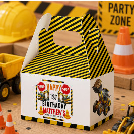 建設ダンプトラック 1歳の誕生日パーティー フェイバーボックス