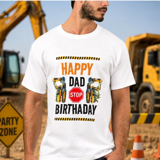 建設ダンプトラック 1歳の誕生日パーティー Tシャツ