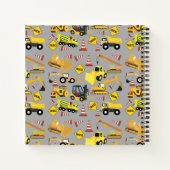 建設トラックのスケッチブック 子供向け ノートブック (裏面)