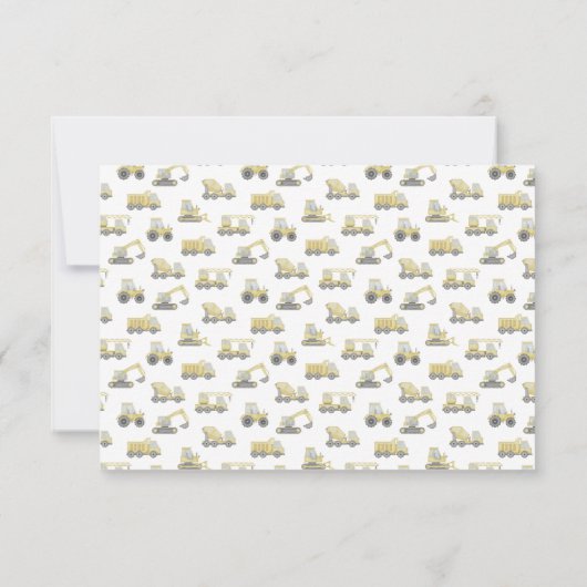 建設トラックの乗り物 男の子たち ありがとう (裏面)