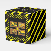 建設トラックの子供の誕生日パーティー飾り フェイバーボックス (正面サイド)