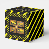 建設トラックの子供の誕生日パーティー飾り フェイバーボックス (裏面サイド)