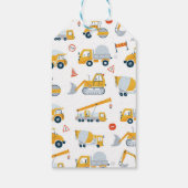 建設トラックの誕生日感謝ギフトタグ ギフトタグ (裏面)