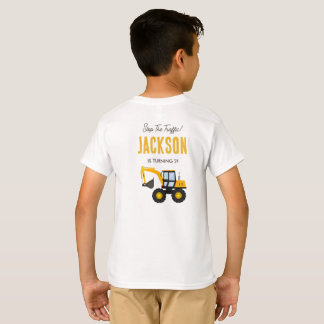 建設トラックの誕生日 | オーダーメイドのデコレーション Tシャツ