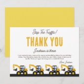 建設トラックの誕生日 | オーダーメイド装飾 サンキューカード (正面/裏面)