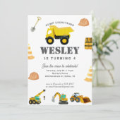 建設トラックの誕生日 招待状 (スタンド正面)