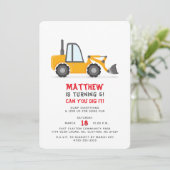 建設トラックの誕生日 招待状 (スタンド正面)