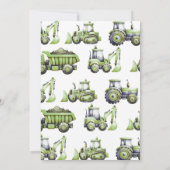 建設トラックショベル誕生日 サンキューカード (裏面)