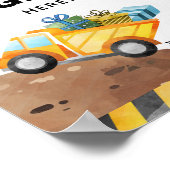 建設トラックダンプギフトはこちらパーティーサイン ポスター (角)